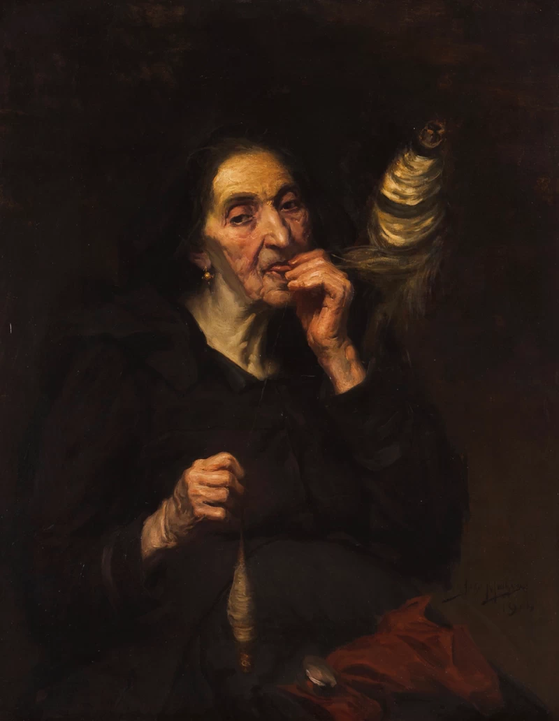 Vecchia filatrice, 1904